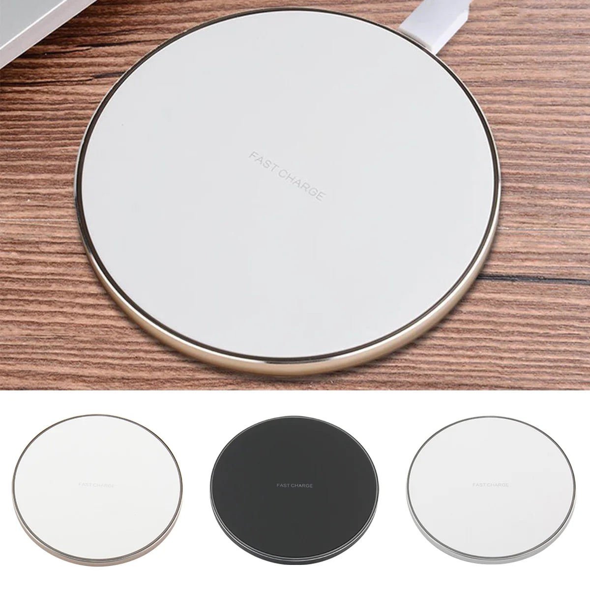 Qi-Certified 10W Fast Wireless Charging Pad for iPhone and Android Devices