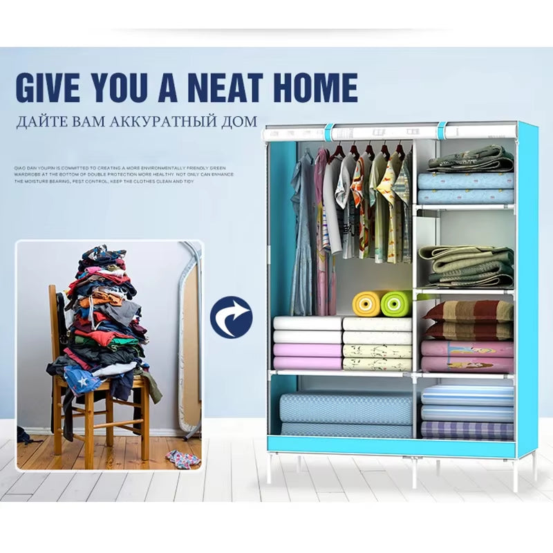 Non-Woven Fabric Panoramic Folding Cloth 3D Wardrobe