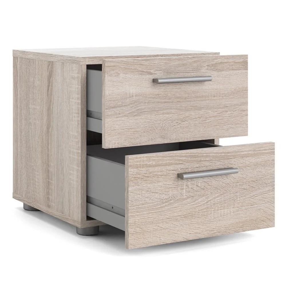 Truffle Finish 4-Piece Bedroom Set with 8-Drawer Dresser, 4-Drawer Chest, and Two 2-Drawer Nightstands