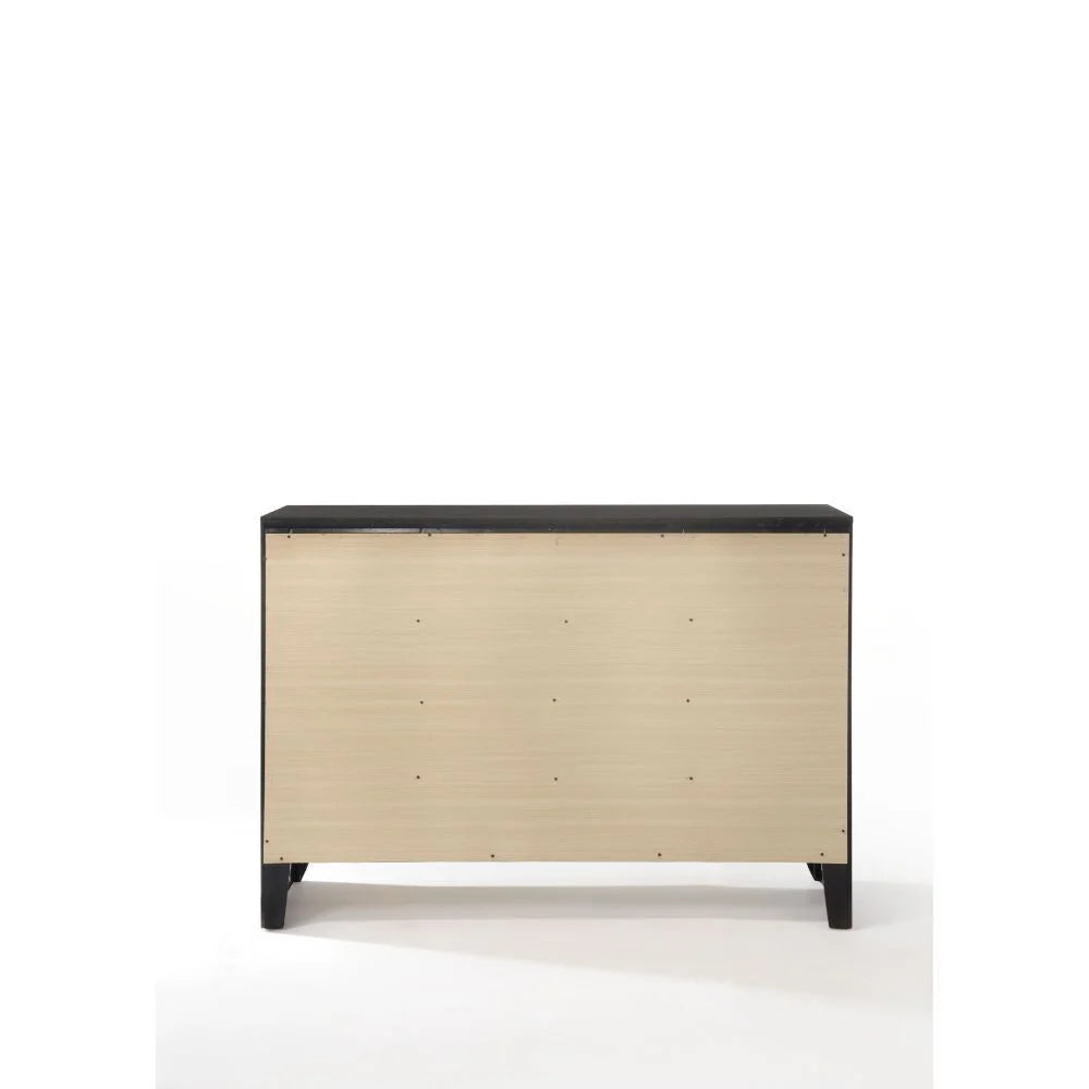 Modern 5-Piece Black Wood King Bedroom Set