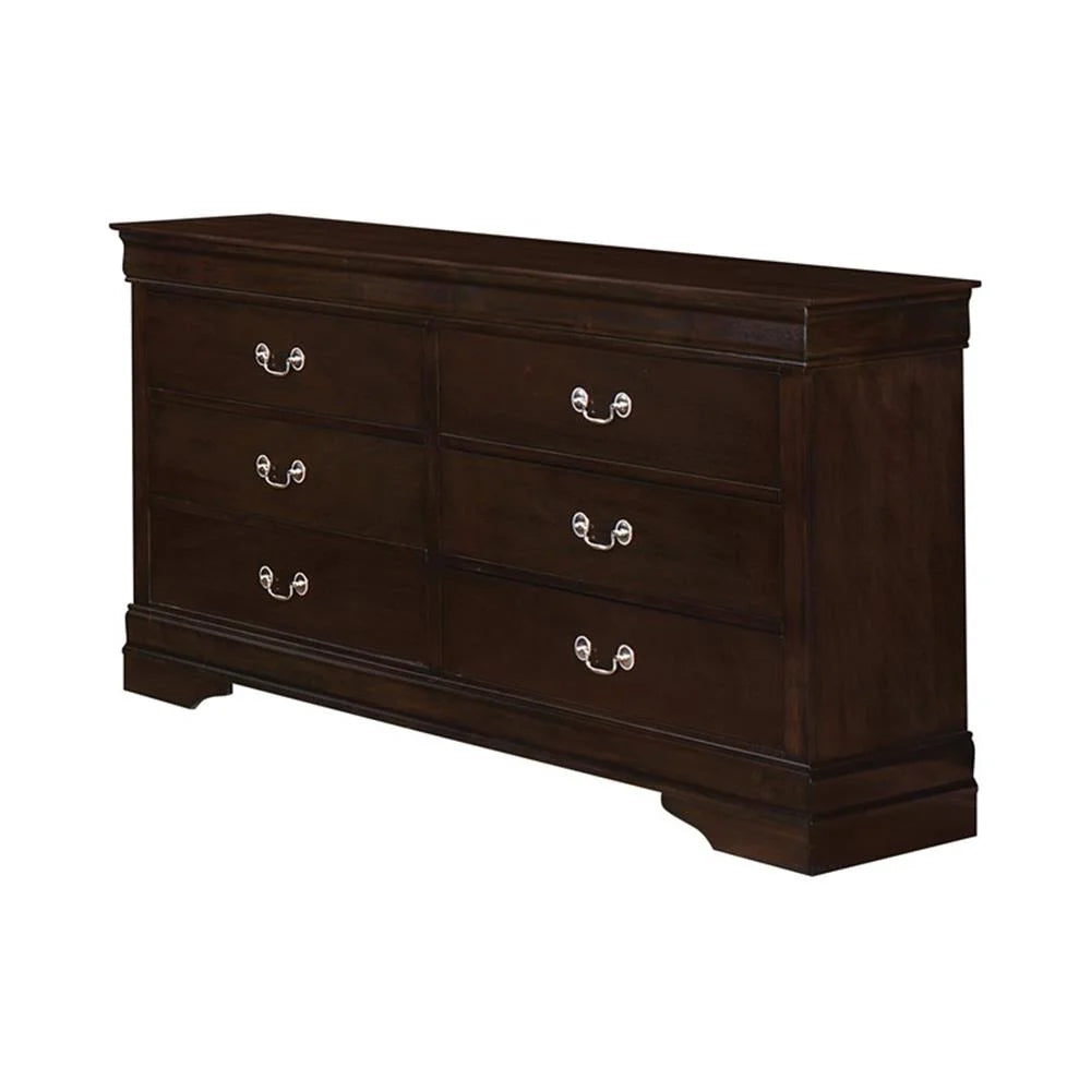 Louis Philippe High Headboard Panel Bedroom Set