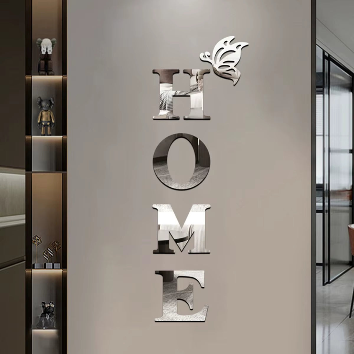 HOME Logo 3D Mirror Wall Art