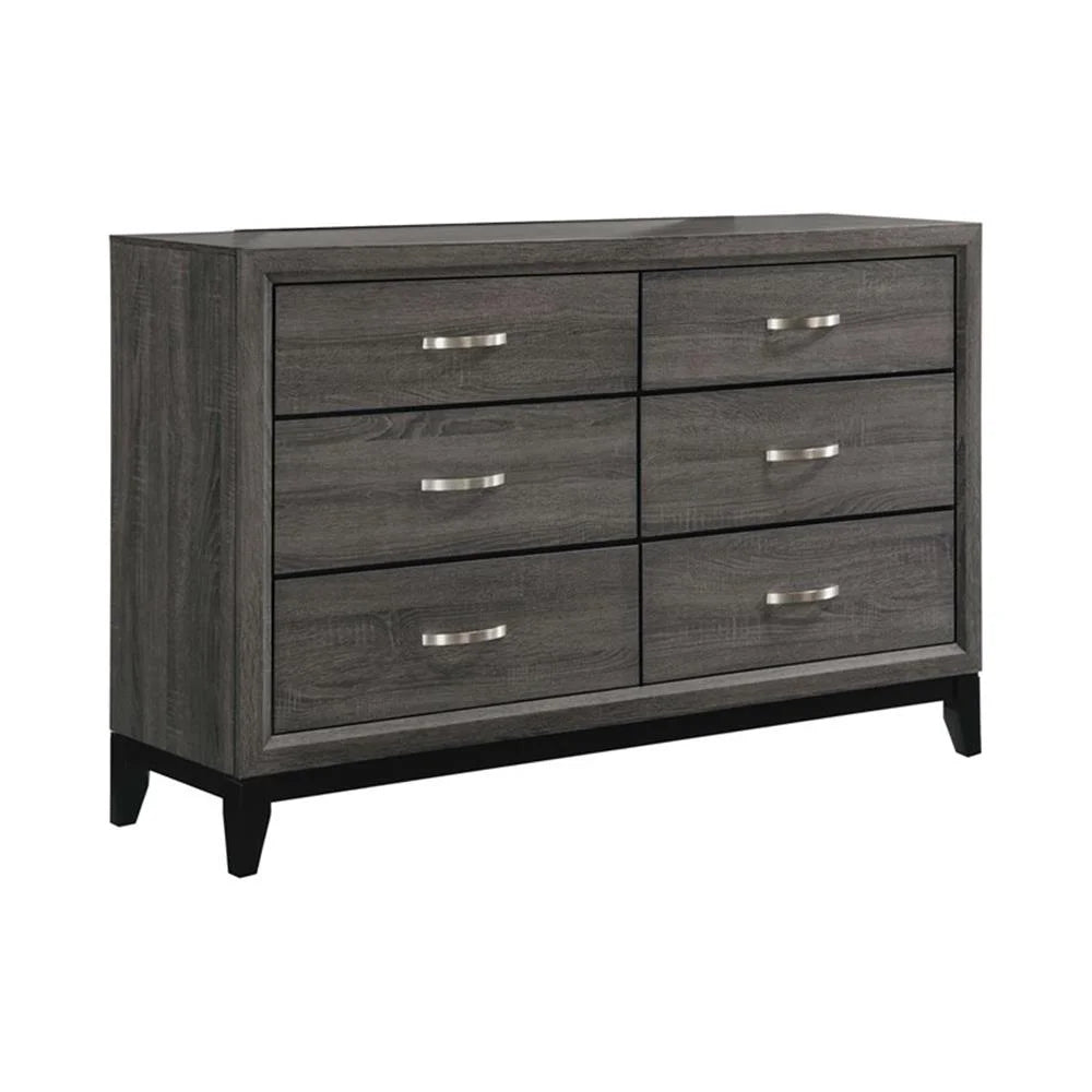 Watson Grey Oak and Black Bedroom Set