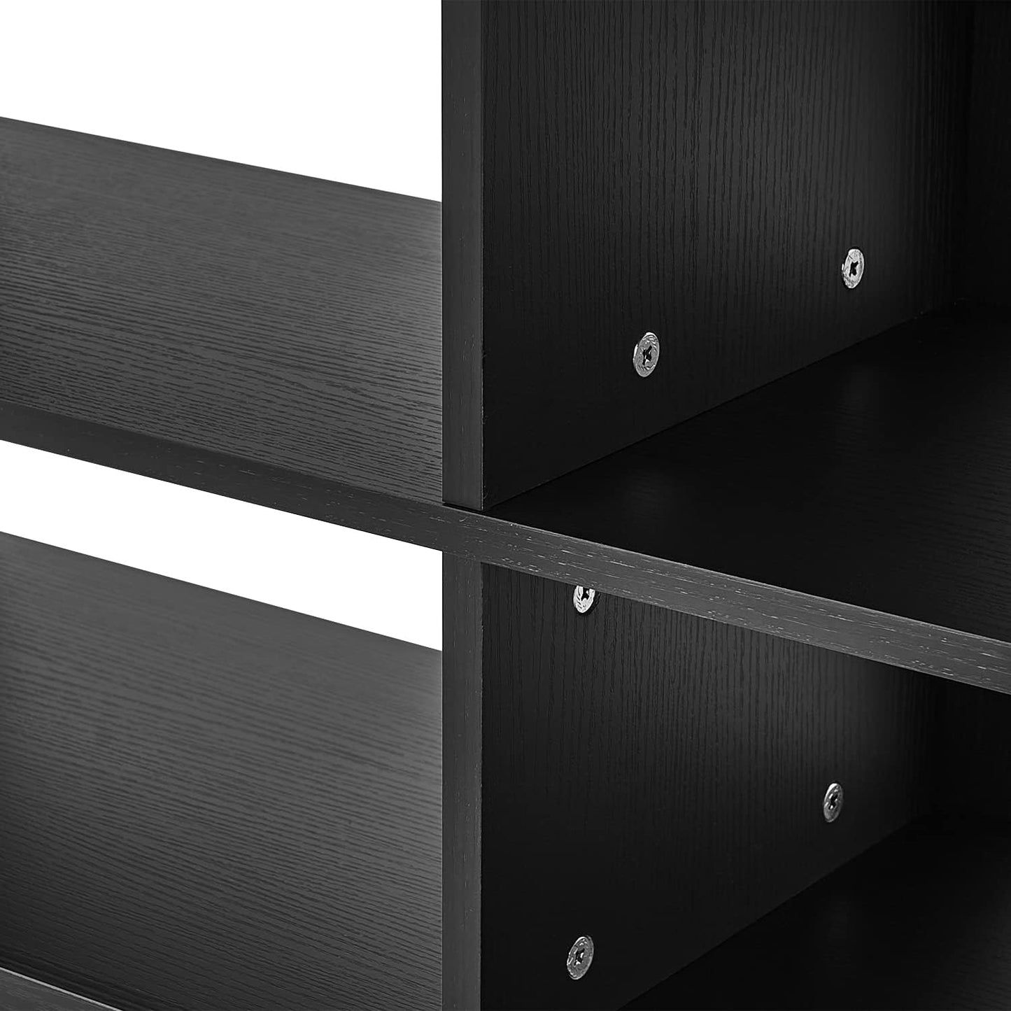 Black TV Stand for 50-Inch Television with Storage Shelves - Versatile Entertainment Center and Media Console for Living Room and Bedroom