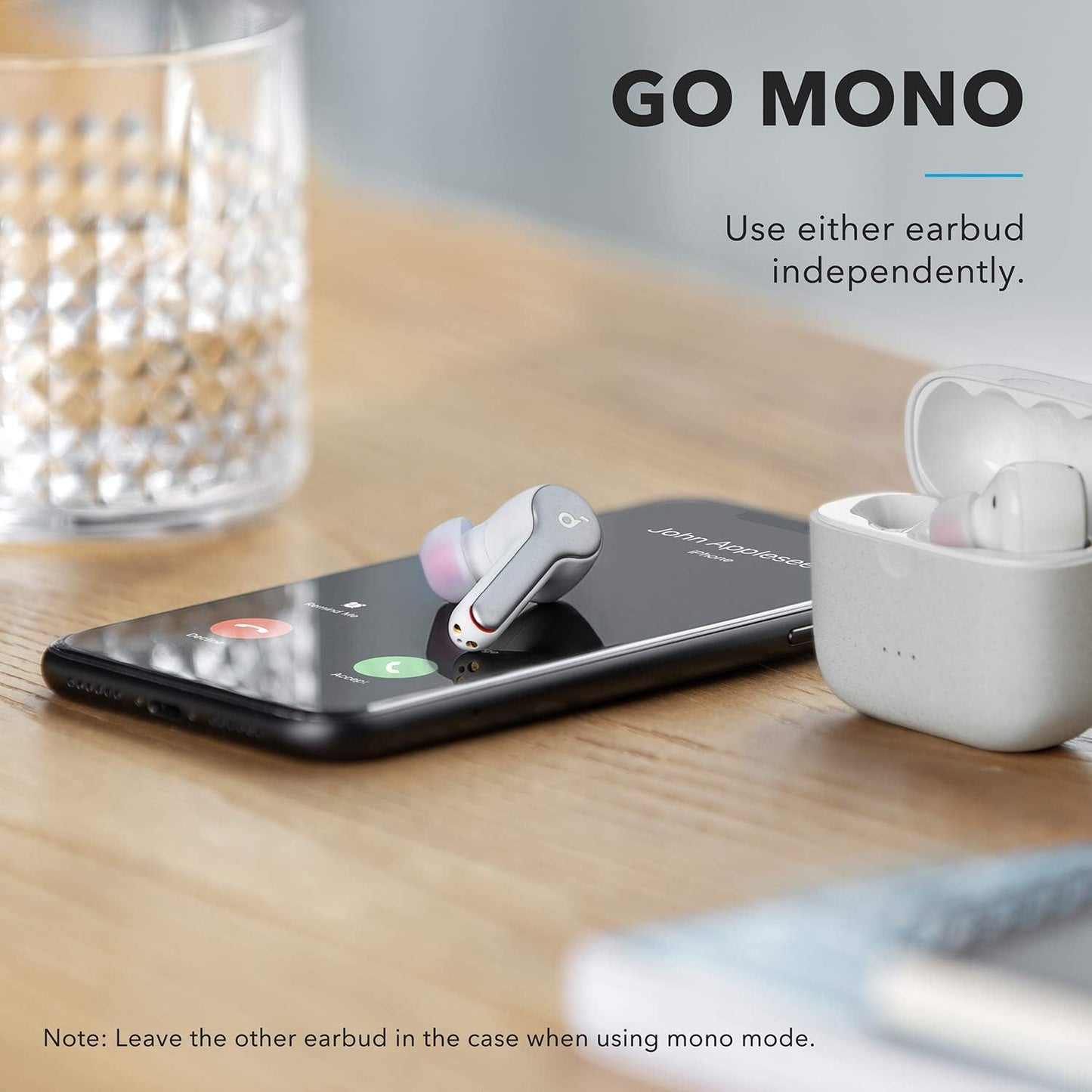 Liberty Air 2 Wireless Earbuds with Diamond-Inspired Drivers, Bluetooth 5, 4 Microphones, Noise Reduction, 28 Hours Playtime, HearID Technology, and Wireless Charging for Calls and Home Office Use
