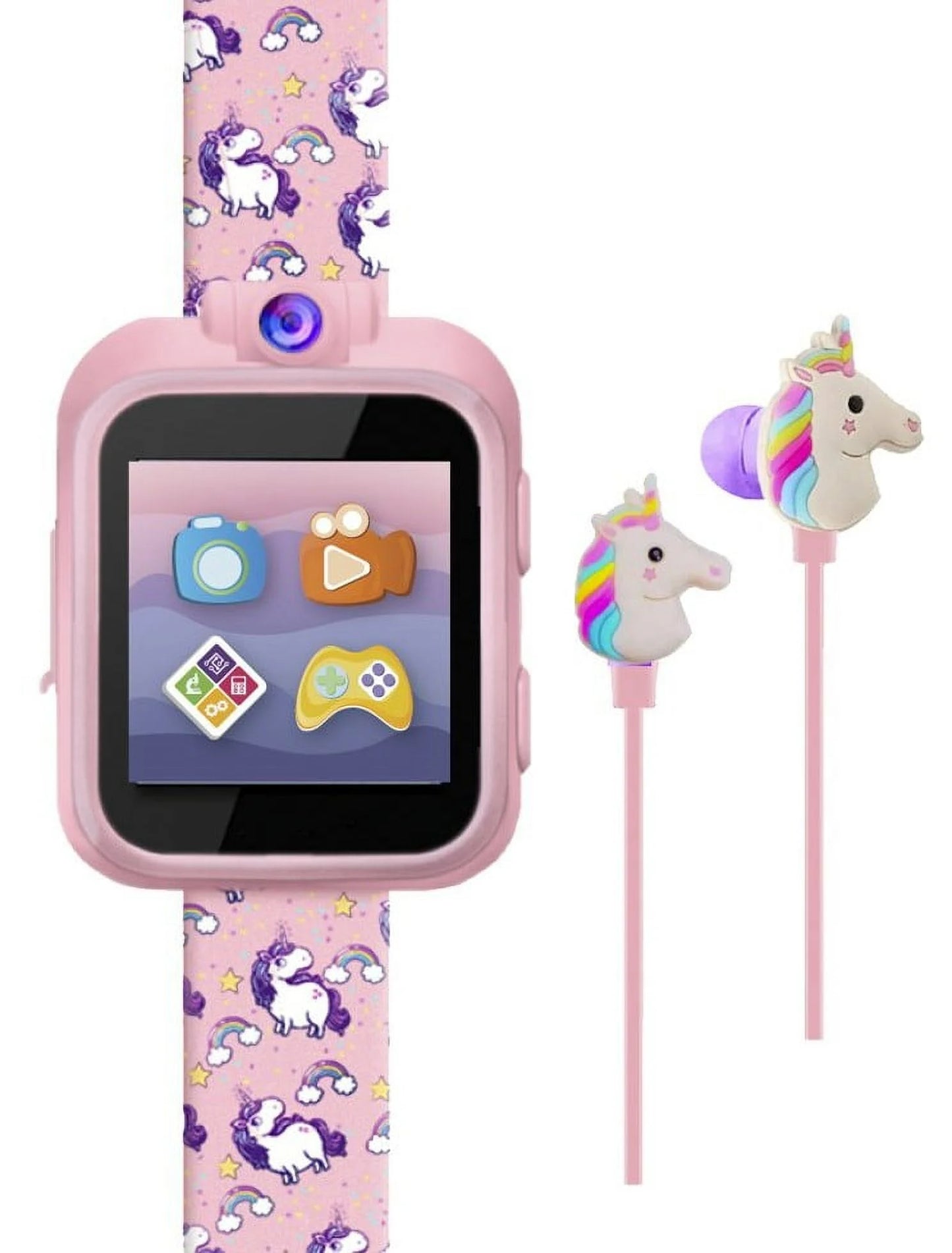 Girls' Earbuds and Smartwatch Set - Pink Unicorn Design