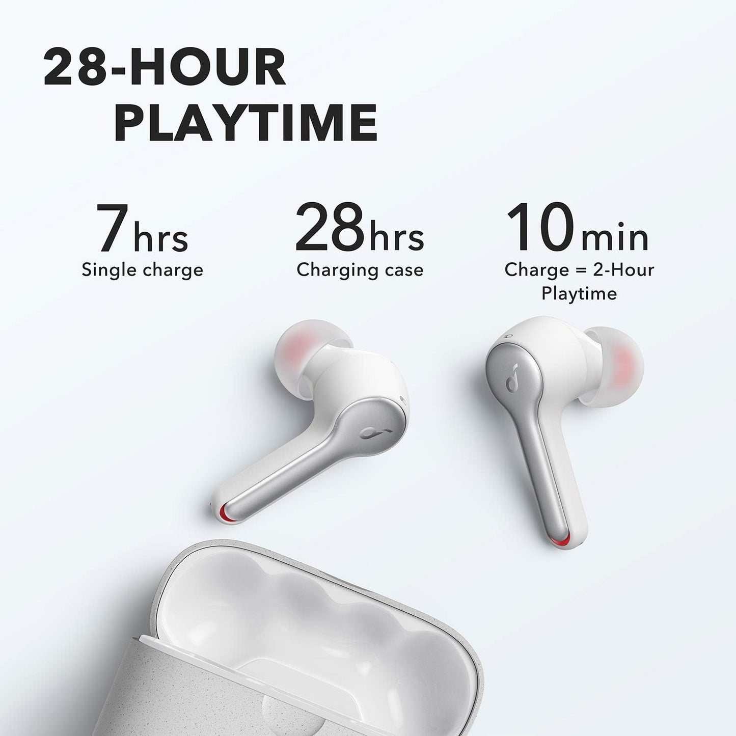 Liberty Air 2 Wireless Earbuds with Diamond-Inspired Drivers, Bluetooth 5, 4 Microphones, Noise Reduction, 28 Hours Playtime, HearID Technology, and Wireless Charging for Calls and Home Office Use