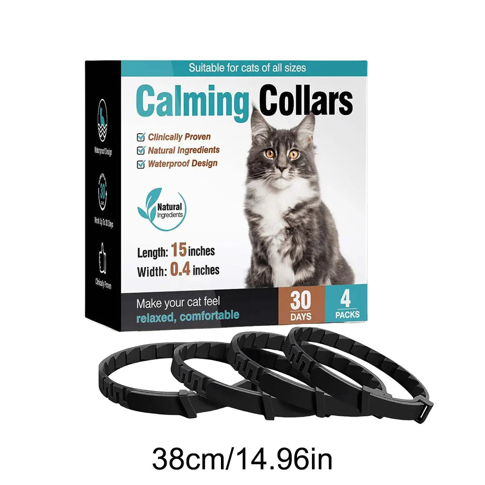 3/4 Pack Pet Calming Collar Stress and Anxiety Relief Appeasing Calming Collar Natural Calm Relax Soothing Collars for Dogs/Cats