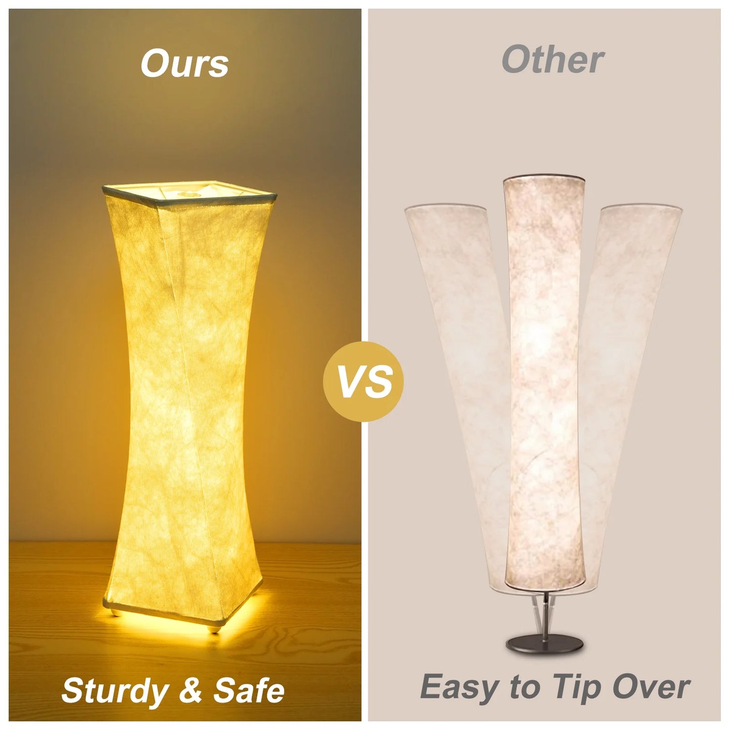 Contemporary Fabric Table Lamp Set of 2 with Dimmable 3-Color Temperature, White Shade, USB Charging for Bedroom and Living Room
