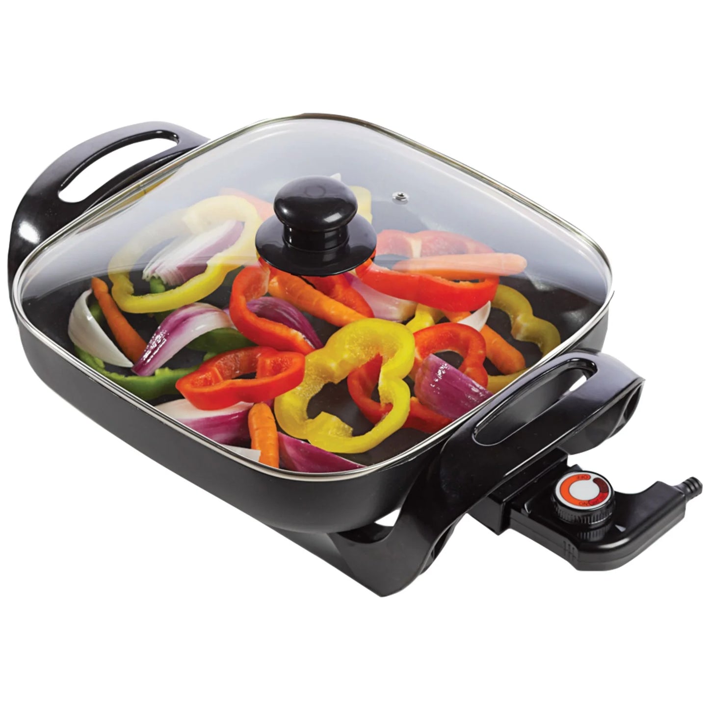 Appliances 12-Inch Nonstick Electric Skillet with Glass Lid, 1,300 Watts