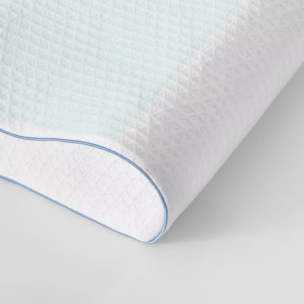 Cooling Gel Overlay Contour Memory Foam Standard Bed Pillow