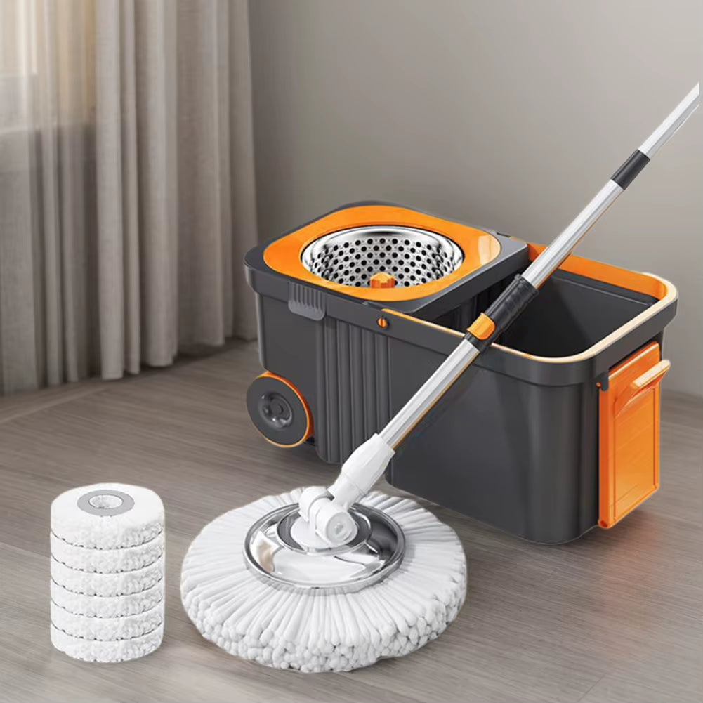 Automatic 360° Spin Dehydration Cleaning Broom/Mop and Bucket