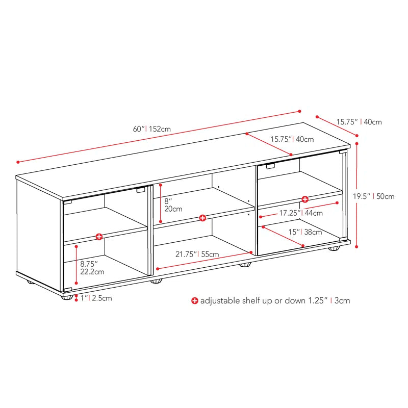 Keeley 60'' Media Console for Tvs up to 75''