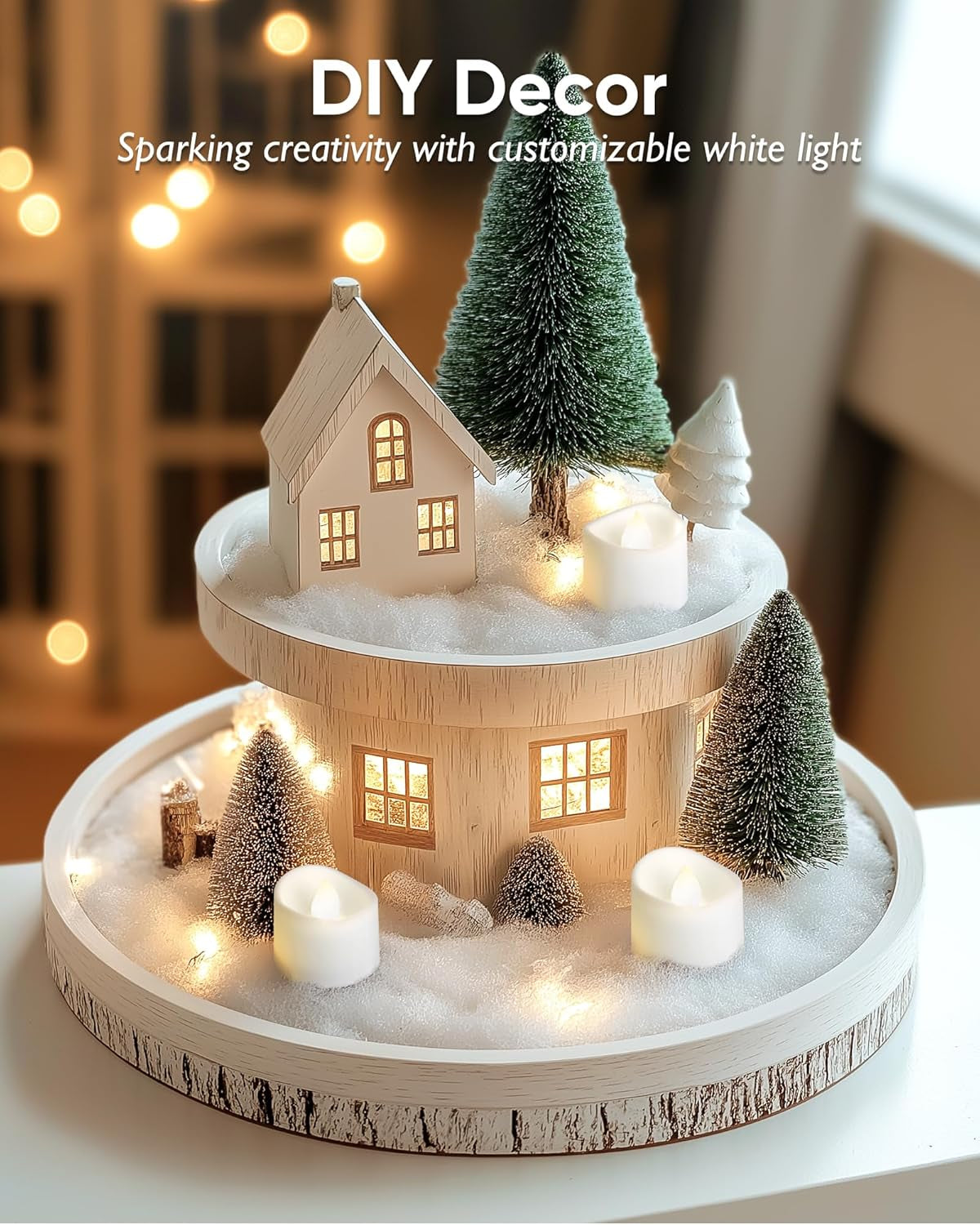 Battery Operated Pure White Flameless LED Tea Light Candles - 24-Pack with 200+ Hours of Use for Holiday, Party, Home Decor, and More