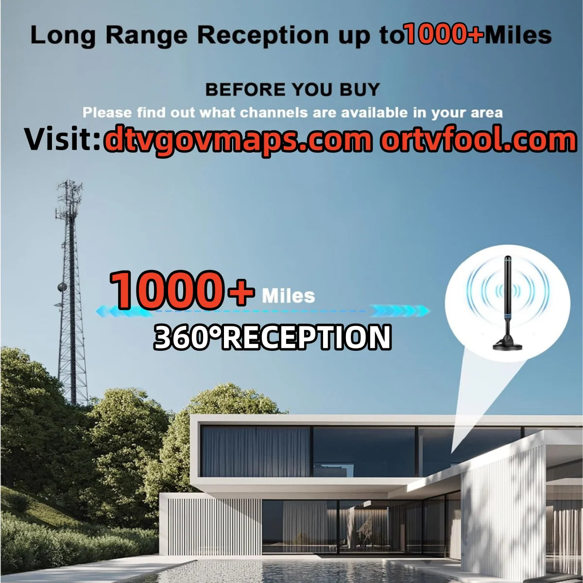 Indoor HD Amplified TV Antennas for Free Channels