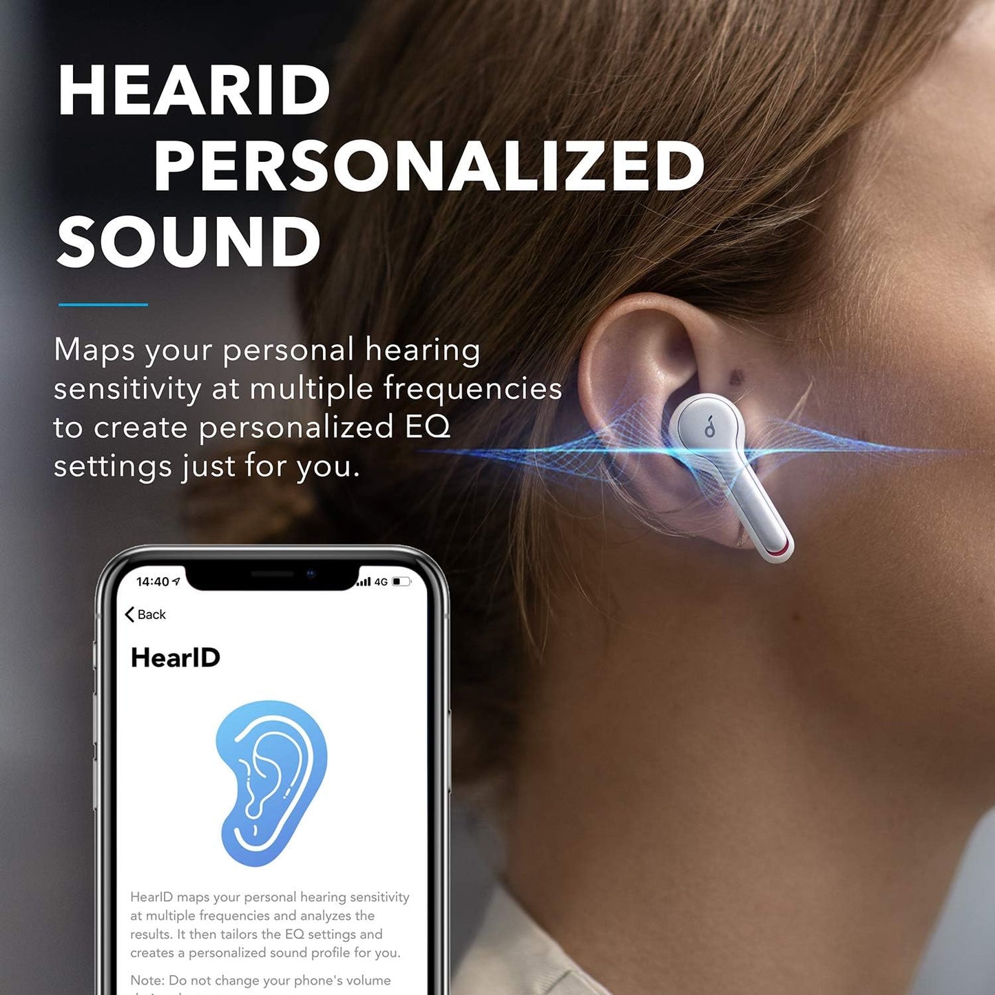 Liberty Air 2 Wireless Earbuds with Diamond-Inspired Drivers, Bluetooth 5, 4 Microphones, Noise Reduction, 28 Hours Playtime, HearID Technology, and Wireless Charging for Calls and Home Office Use