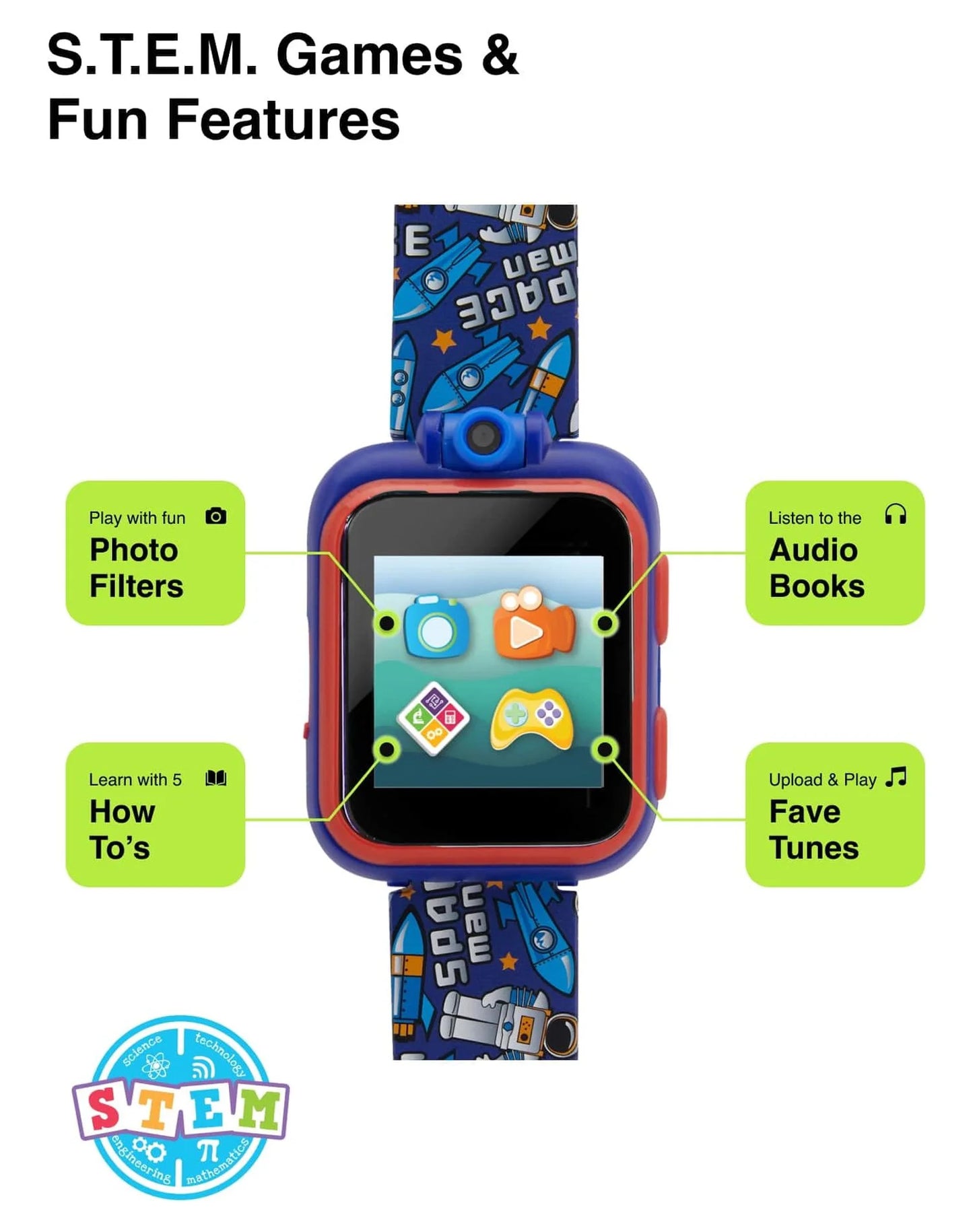 Boys Earbuds and Smartwatch Set - Blue Space Model 900148M-40-032