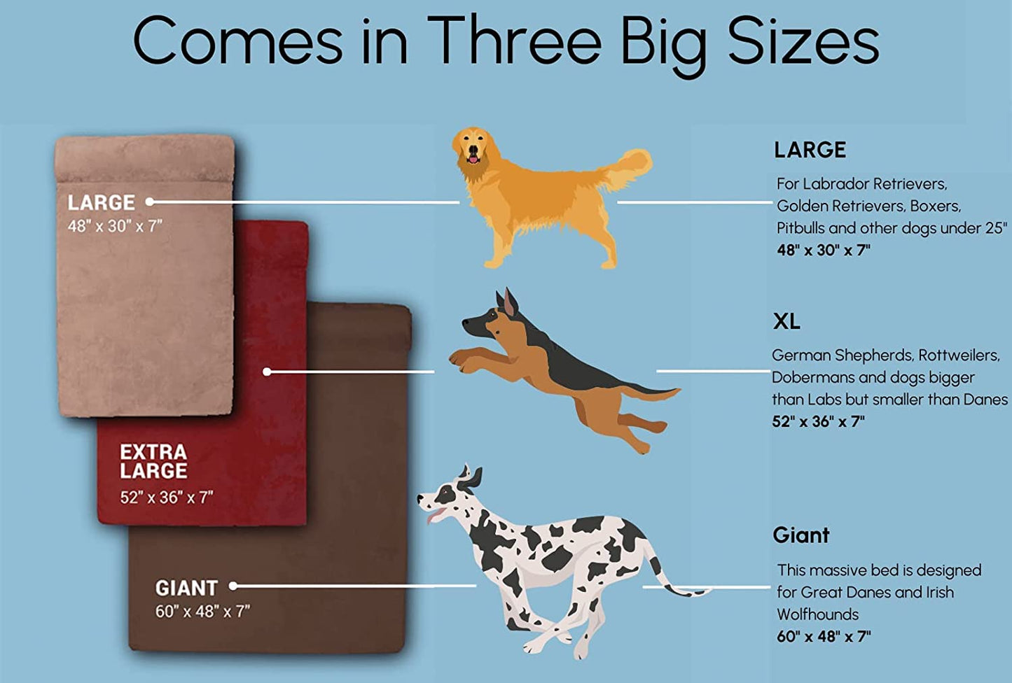 Barker Beds Sleek Dog Bed for Large Sized Dogs (Large, Burgundy) – 7" Thick Soft & Comfortable Orthopedic Cushion – Durable & Washable Microsuede Cover – Made in USA