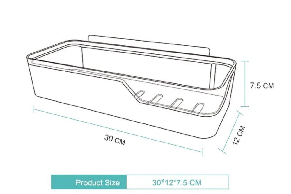 Wall-Mounted Shower Caddy – Bathroom Storage Organizer