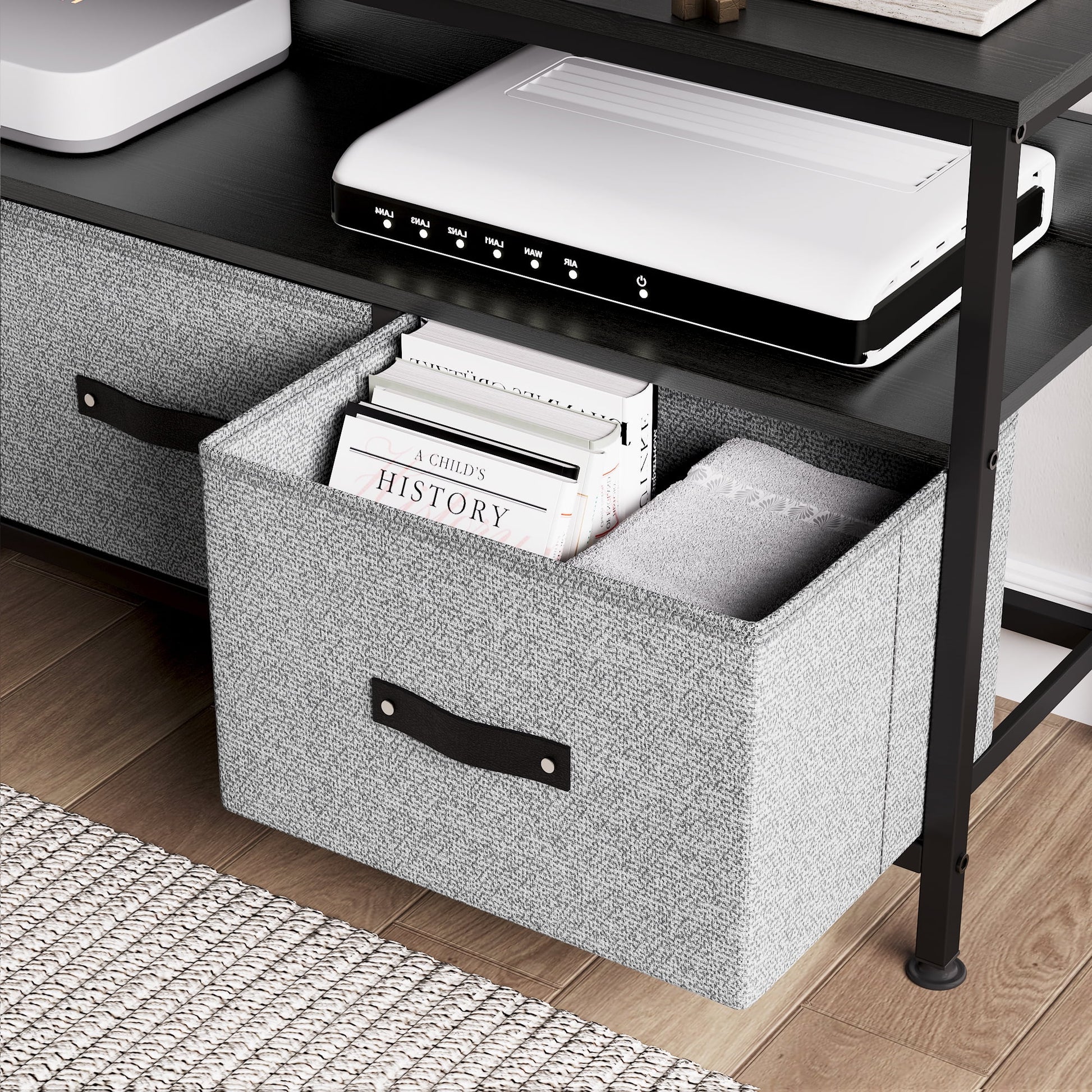 50-Inch Dresser TV Stand with 2 Drawers and Shelves - Compact Media Console for Bedroom