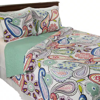 Lizzie 3-Piece Green King Quilt Set