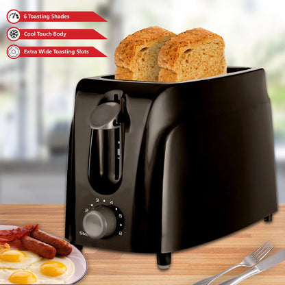 Cool Touch Black 2-Slice Toaster