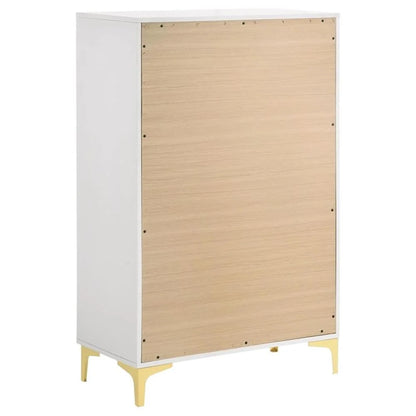 Kendall 5-Piece Eastern King Bedroom Set in White Finish