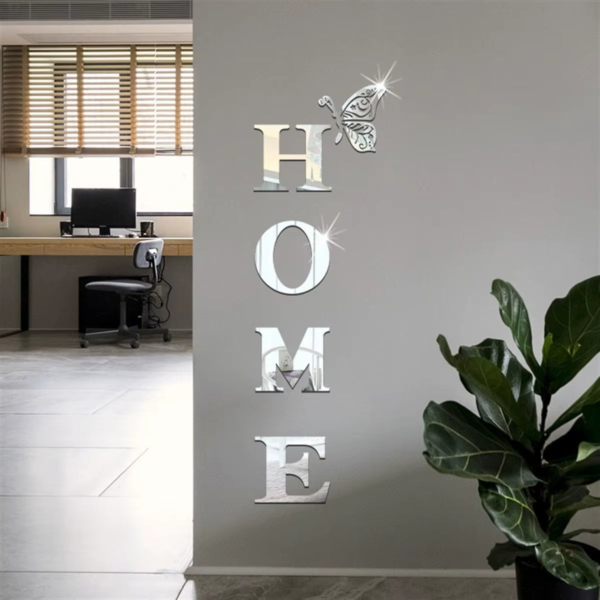 HOME Logo 3D Mirror Wall Art