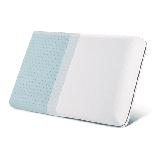 Standard Size Cooling Gel Memory Foam Pillow for Neck Support, 25" x 16