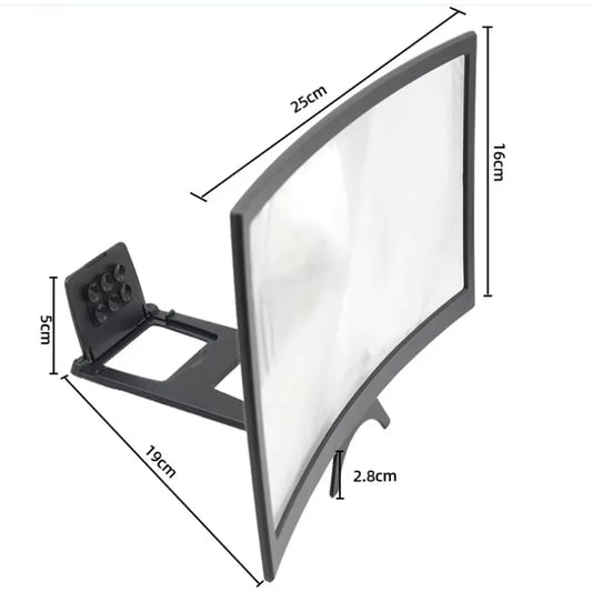 12 Inch 3D Mobile Phone HD Screen Magnifier Universal Portable Foldable Curved Enlarged Screen Magnifier Film for Smartphone