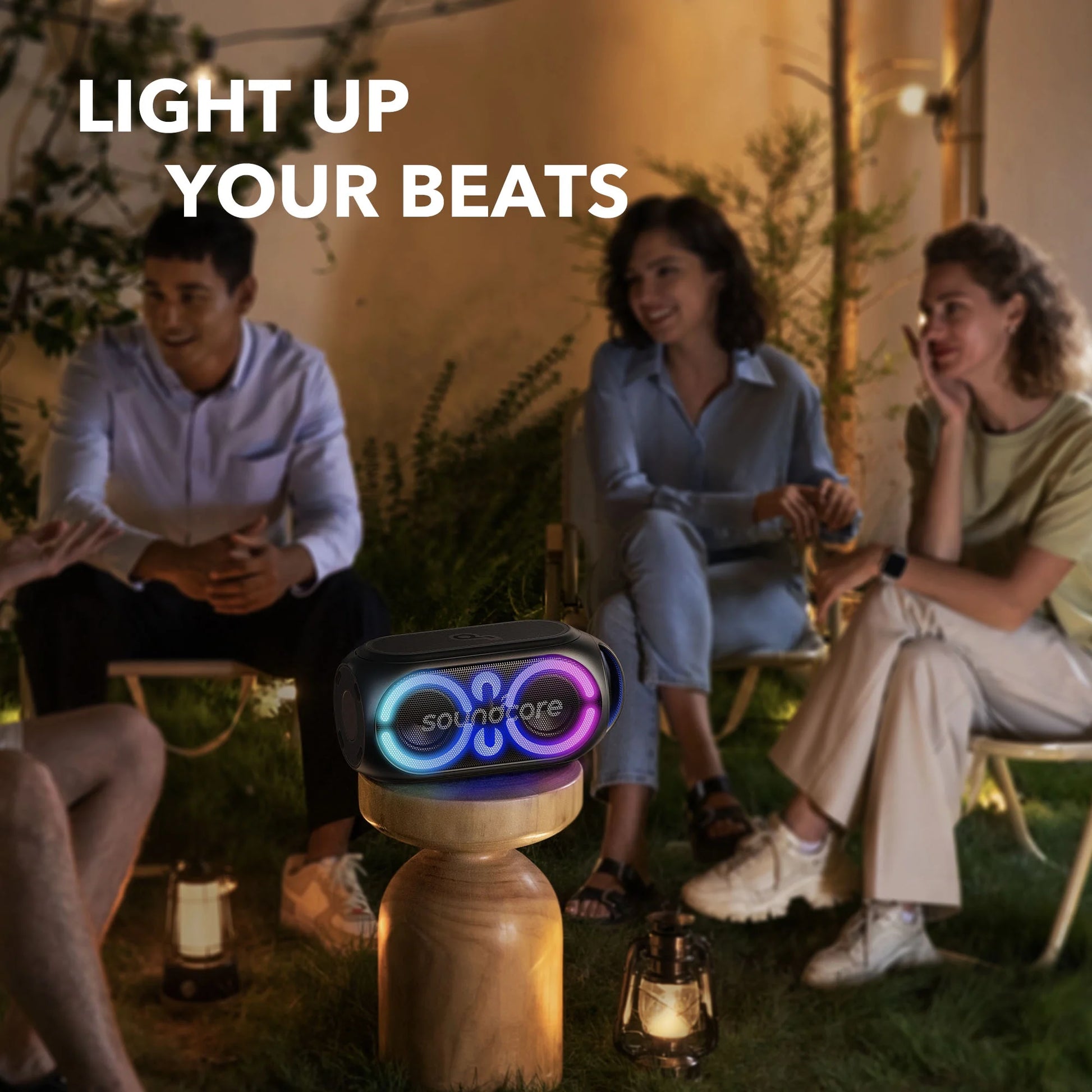 Rave Party 2 Portable Bluetooth Speaker, 120W, IPX4 Water Resistance, 16-Hour Battery Life