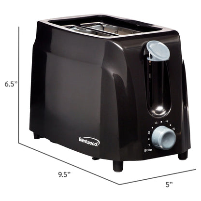Cool Touch Black 2-Slice Toaster