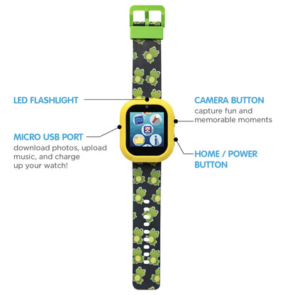 Itech Jr Frog Smartwatch for Kids with On-Ear Light-Up Bluetooth Headphones