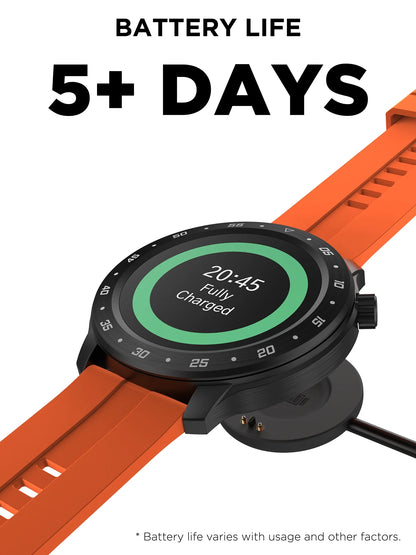 Bold 3 Unisex Smart Watch with Silicone Strap in Orange