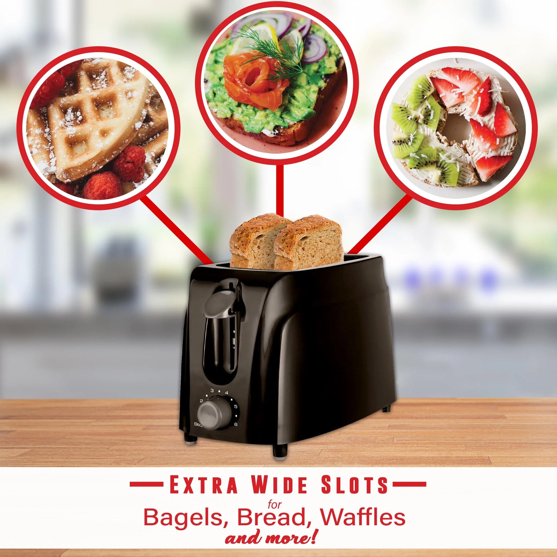 Cool Touch Black 2-Slice Toaster