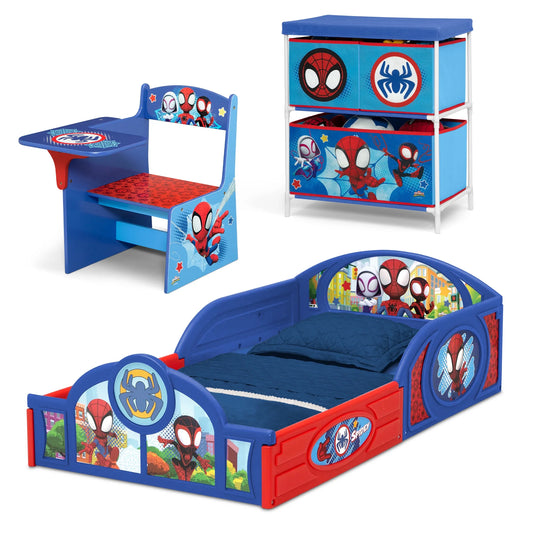 Spidey and His Amazing Friends 3-Piece Toddler Bedroom Set in Blue