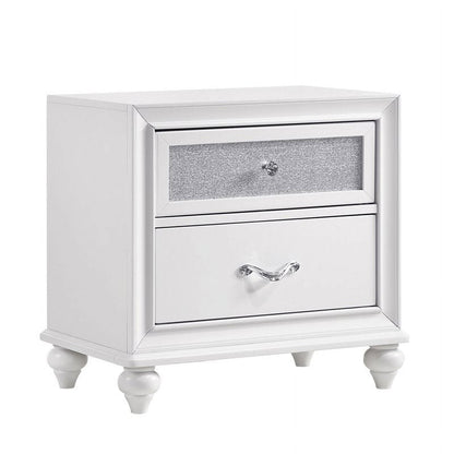 Barzini 5-Piece Glam Upholstered Queen Bedroom Set by  in White
