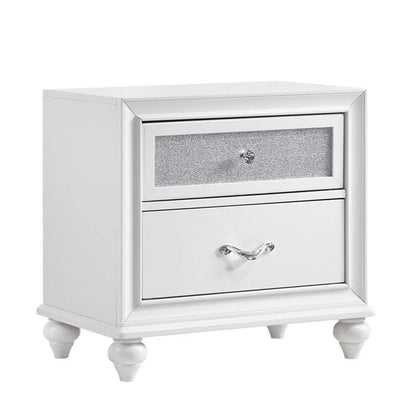 Coaster Barzini 4-Piece Upholstered California King Bedroom Set in White Wood