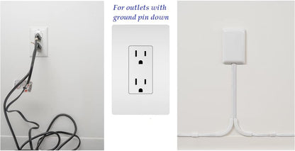 Ultra-Thin Concealer Flat Extension Cord with Multi Outlets Power Strip