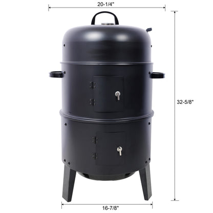 16 Inch Vertical Portable Charcoal Smoked Outdoor Cooking Grill