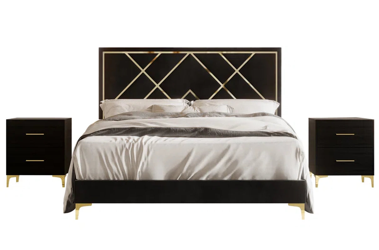 Lausyn Upholstered Standard 3 Piece Bedroom Set