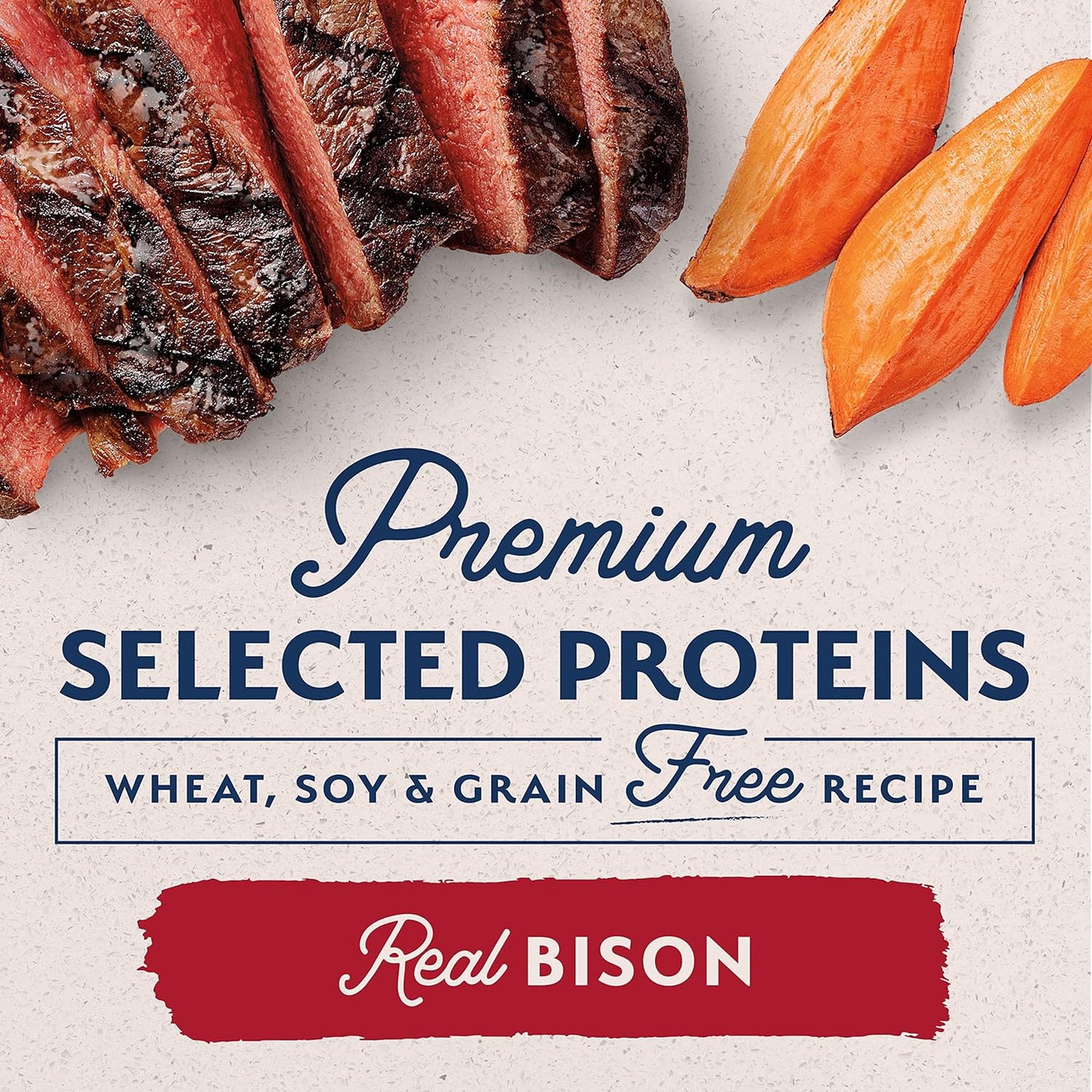 Limited Ingredient Adult Grain-Free Dry Dog Food, Reserve Sweet Potato & Bision Recipe, 4 lb