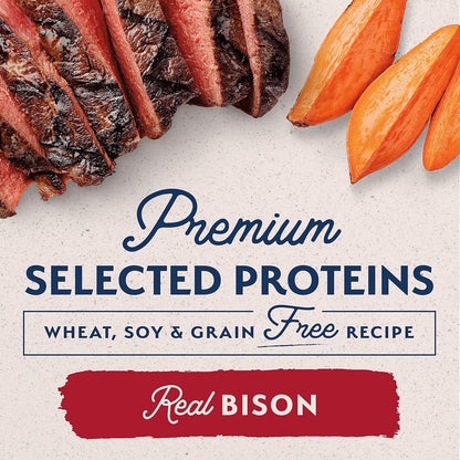 Limited Ingredient Adult Grain-Free Dry Dog Food, Reserve Sweet Potato & Bision Recipe, 4 lb