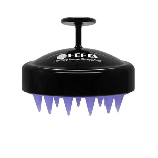 Silicone Scalp Massager and Shampoo Brush for Hair Growth, Exfoliation, and Dandruff Removal - Suitable for All Hair Types, Black