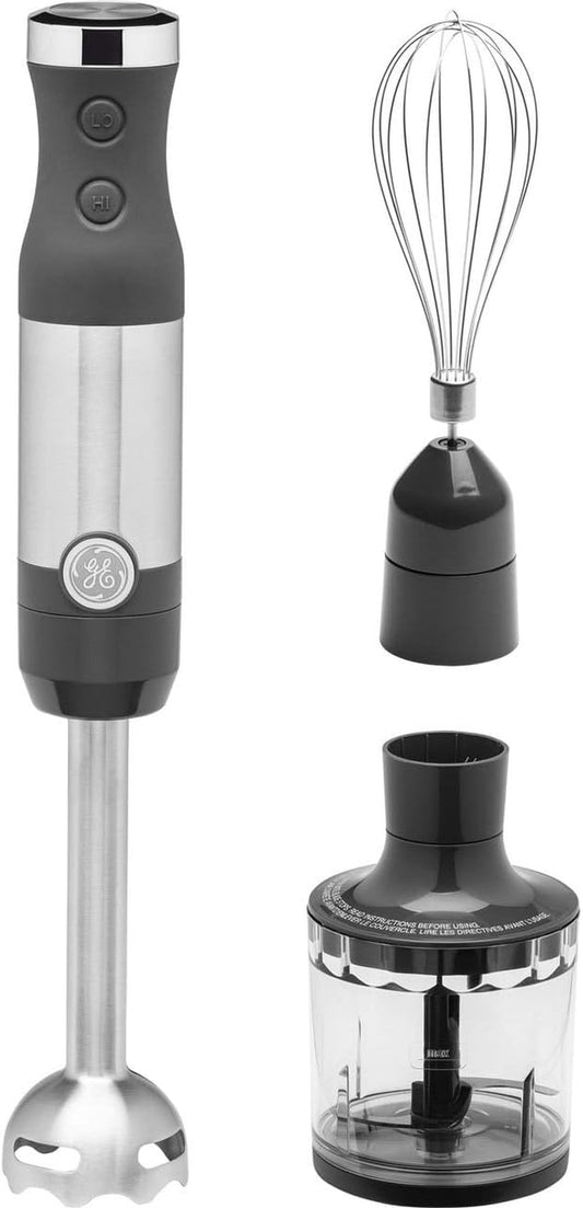 Professional Immersion Blender | Versatile Handheld Blender for Shakes, Smoothies, Baby Food & More | Includes Whisk and Blending Jar | 2-Speed Settings | Interchanable Attachments for Effortless Cleaning | 500 Watts | Durable Stainless Steel Construction