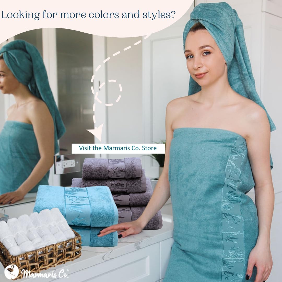 Set of 4 Luxury Bamboo & Turkish Cotton Super Soft Towels