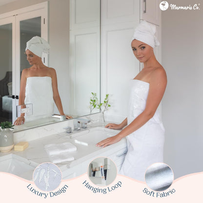Set of 4 Luxury Bamboo & Turkish Cotton Super Soft Towels