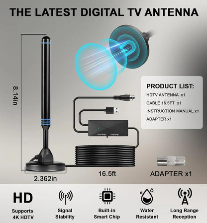 Indoor HD Amplified TV Antennas for Free Channels
