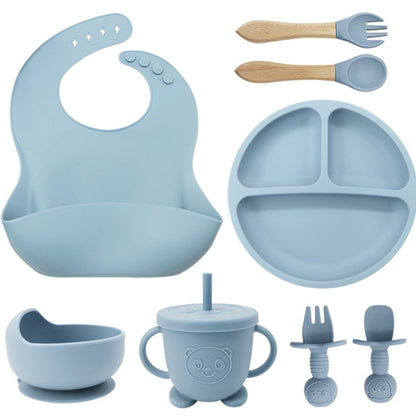 8 PCS Baby Led Weaning Feeding Supplies with Baby Spoon and Fork