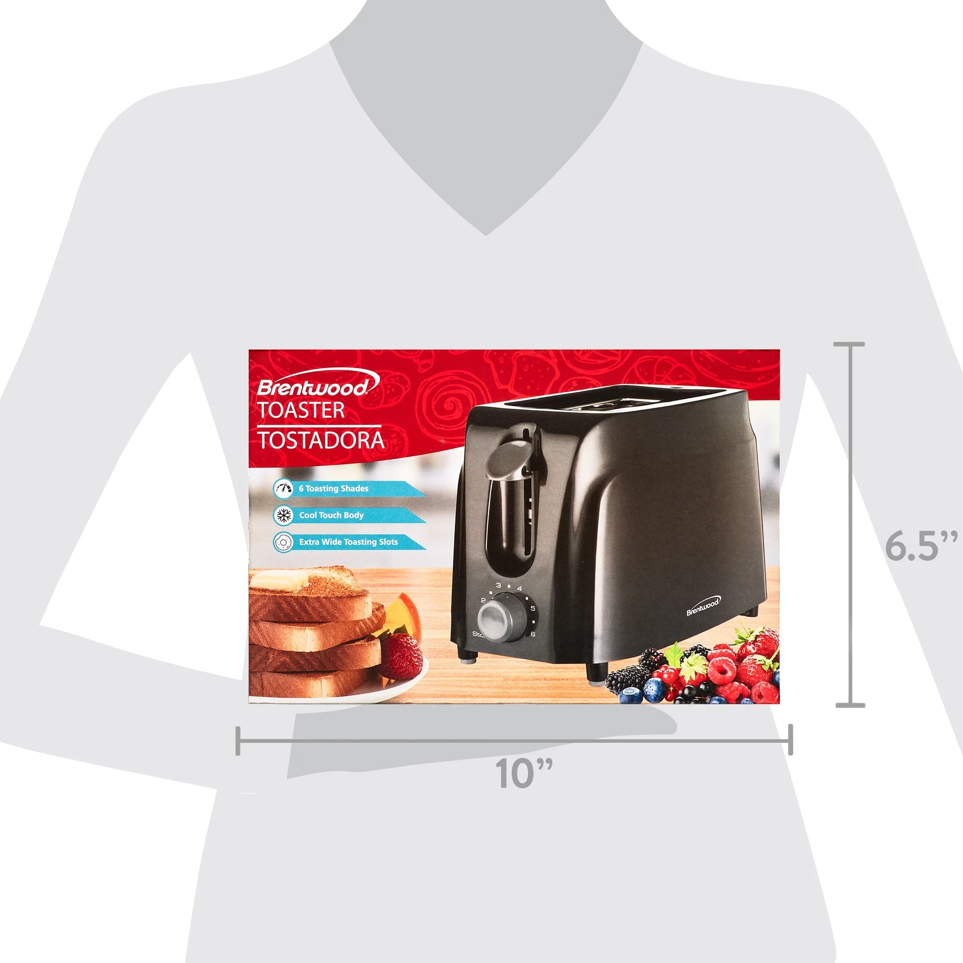 Cool Touch Black 2-Slice Toaster